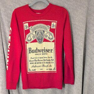 Vintage Budweister Knit Sweater S 36" Chest
